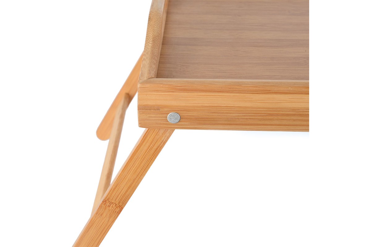 ESTIA ΔΙΣΚΟΣ ΣΕΡΒΙΡΙΣΜΑΤΟΣ BAMBOO ESSENTIALS 50x30x21cm ΜΕ ΑΝΑΔΙΠΛΟΥΜΕΝΑ ΠΟΔΙΑ