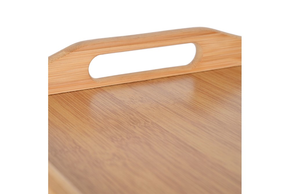 ESTIA ΔΙΣΚΟΣ ΣΕΡΒΙΡΙΣΜΑΤΟΣ BAMBOO ESSENTIALS 50x30x21cm ΜΕ ΑΝΑΔΙΠΛΟΥΜΕΝΑ ΠΟΔΙΑ