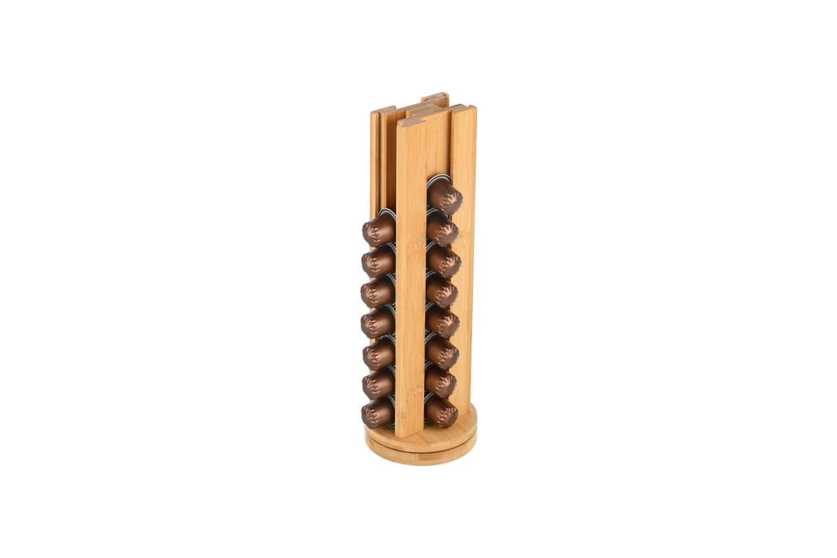 ESTIA ΒΑΣΗ ΓΙΑ ΚΑΨΟΥΛΕΣ ESPRESSO BAMBOO ESSENTIALS 36 ΘΕΣΕΩΝ ΠΕΡΙΣΤΡΕΦΟΜΕΝΗ