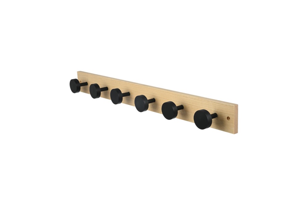 ESTIA ΚΡΕΜΑΣΤΡΑ ΤΟΙΧΟΥ ΞΥΛΙΝΗ 60x6x6cm 6 ΘΕΣΕΩΝ