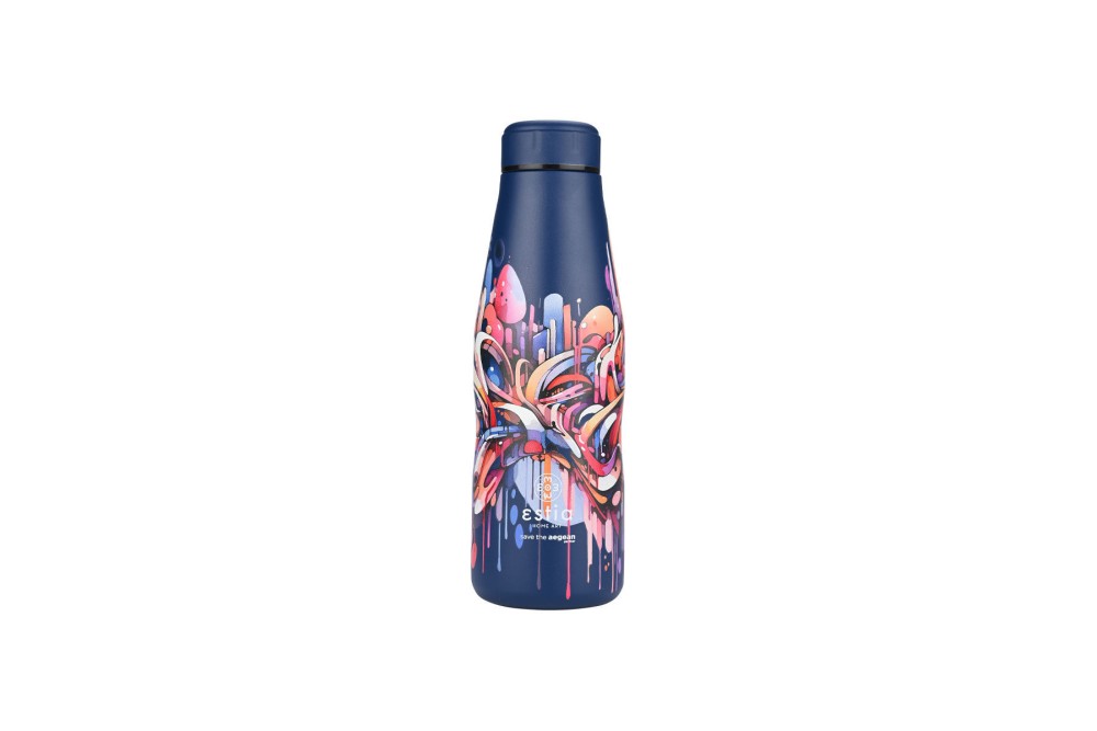 ESTIA ΘΕΡΜΟΣ TRAVEL FLASK SAVE THE AEGEAN 500ml VIBRANT VORTEX