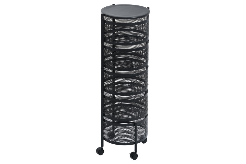 ESTIA ΤΡΟΛΕΪ ΑΠΟΘΗΚΕΥΣΗΣ ΜΕΤΑΛΛΙΚΟ ΜΕ 5 ΣΥΡΤΑΡΙΑ ΜΑΥΡΟ