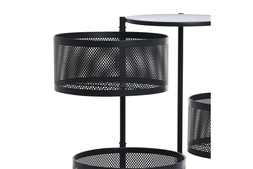 ESTIA ΤΡΟΛΕΪ ΑΠΟΘΗΚΕΥΣΗΣ ΜΕΤΑΛΛΙΚΟ ΜΕ 5 ΣΥΡΤΑΡΙΑ ΜΑΥΡΟ