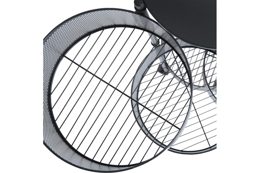 ESTIA ΤΡΟΛΕΪ ΑΠΟΘΗΚΕΥΣΗΣ ΜΕΤΑΛΛΙΚΟ ΜΕ 5 ΣΥΡΤΑΡΙΑ ΜΑΥΡΟ