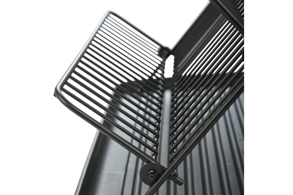 ESTIA ΠΙΑΤΟΘΗΚΗ ΑΝΑΔΙΠΛΟΥΜΕΝΗ ΜΕΤΑΛΛΙΚΗ ΜΑΥΡΗ 2 ΕΠΙΠΕΔΩΝ