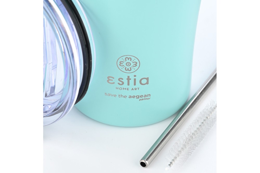 ESTIA ΘΕΡΜΟΣ COFFEE MUG SAVE THE AEGEAN 500ml BERMUDA GREEN