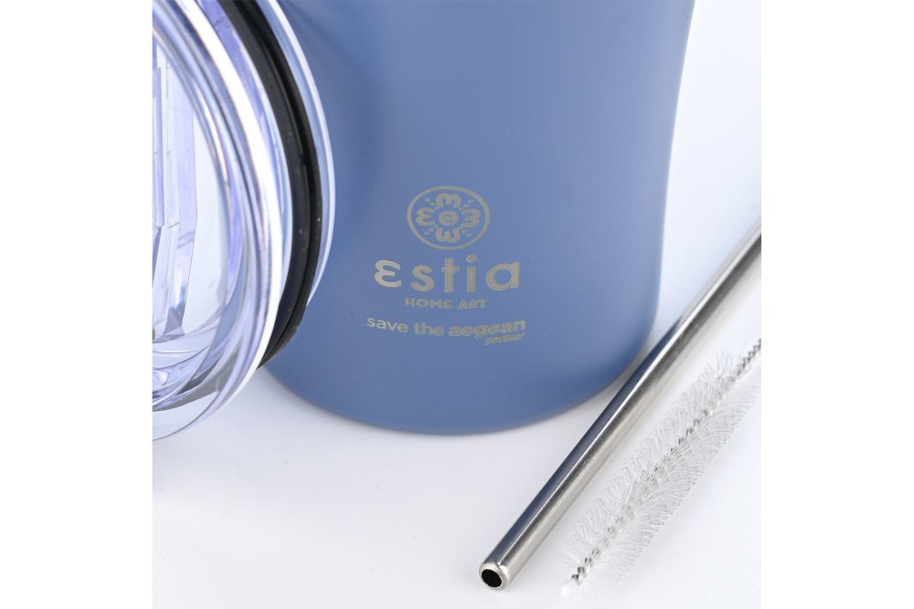 ESTIA ΘΕΡΜΟΣ COFFEE MUG SAVE THE AEGEAN 500ml DENIM BLUE