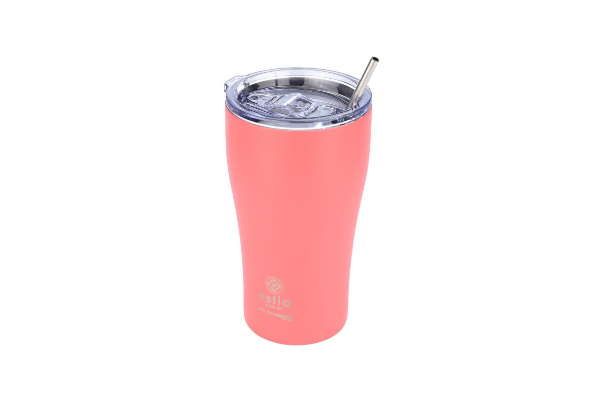 ESTIA ΘΕΡΜΟΣ COFFEE MUG SAVE THE AEGEAN 500ml FUSION CORAL ESTIA ΘΕΡΜΟΣ COFFEE MUG SAVE THE AEGEAN 500ml FUSION CORAL