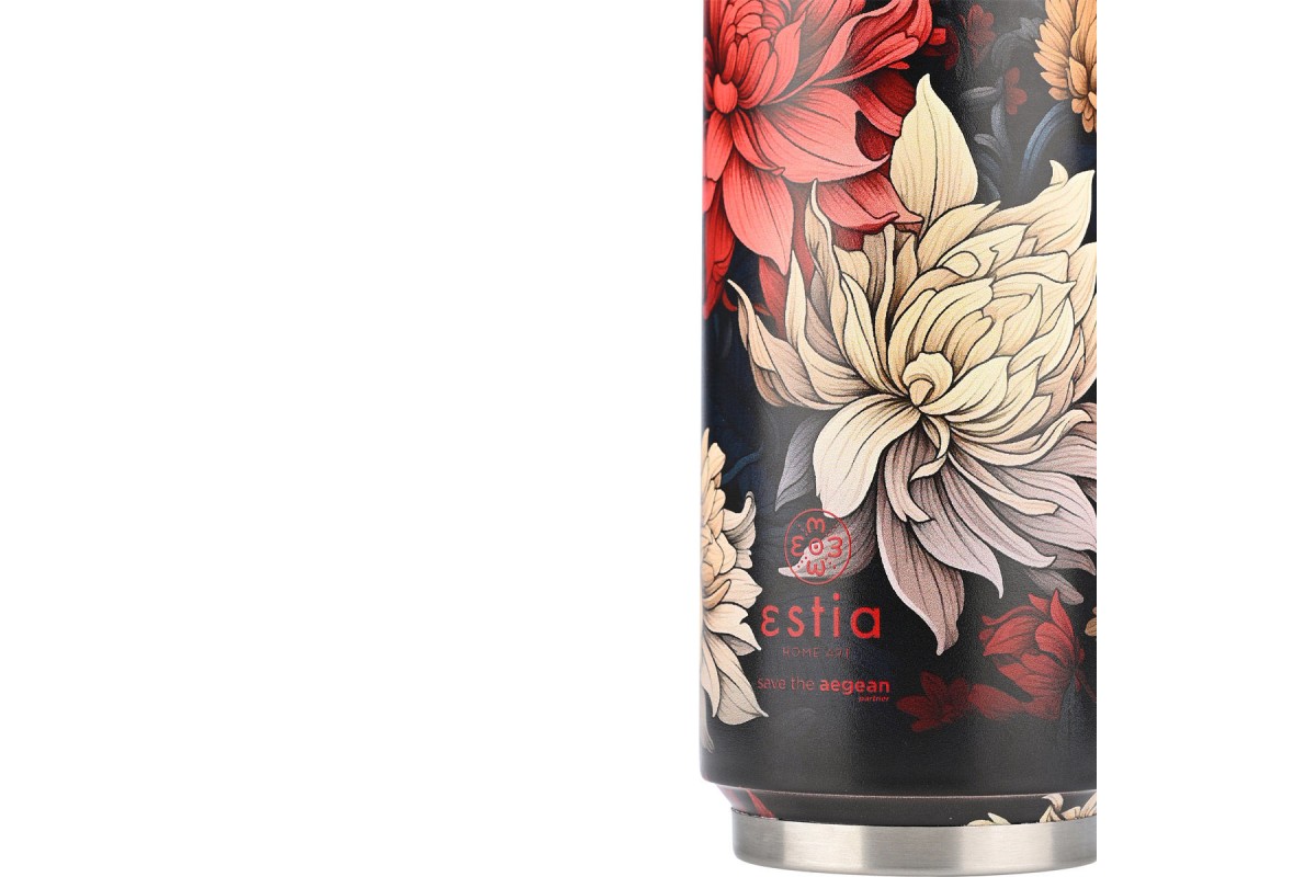 ESTIA ΘΕΡΜΟΣ TRAVEL CUP SAVE THE AEGEAN 500ml MIDNIGHT BLOSSOM