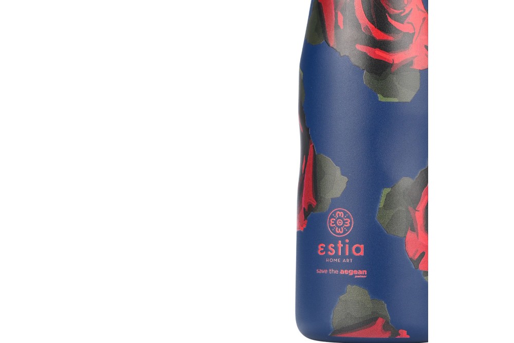 ESTIA ΘΕΡΜΟΣ TRAVEL FLASK SAVE THE AEGEAN 500ml ELECTRIC ROSES