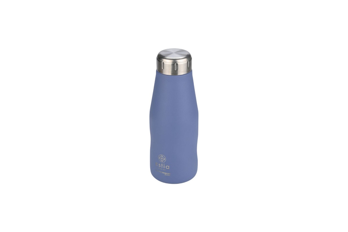 ESTIA ΘΕΡΜΟΣ TRAVEL FLASK SAVE THE AEGEAN 350ml DENIM BLUE ESTIA ΘΕΡΜΟΣ TRAVEL FLASK SAVE THE AEGEAN 350ml DENIM BLUE