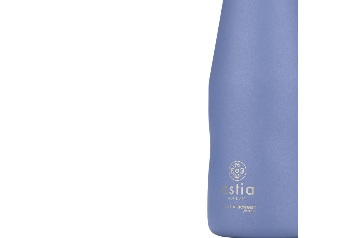 ESTIA ΘΕΡΜΟΣ TRAVEL FLASK SAVE THE AEGEAN 350ml DENIM BLUE ESTIA ΘΕΡΜΟΣ TRAVEL FLASK SAVE THE AEGEAN 350ml DENIM BLUE