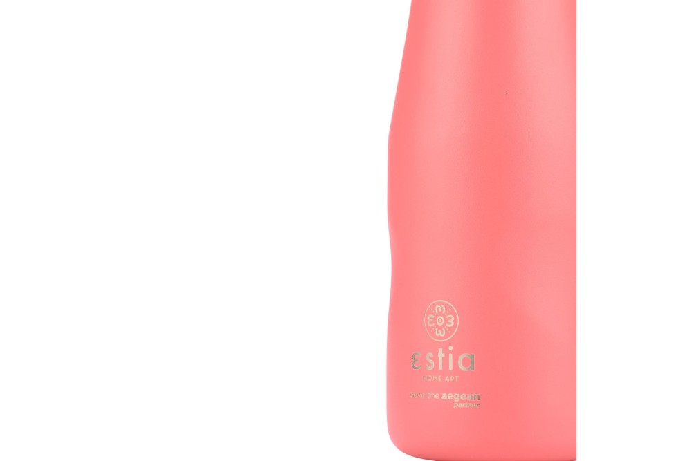 ESTIA ΘΕΡΜΟΣ TRAVEL FLASK SAVE THE AEGEAN 350ml FUSION CORAL