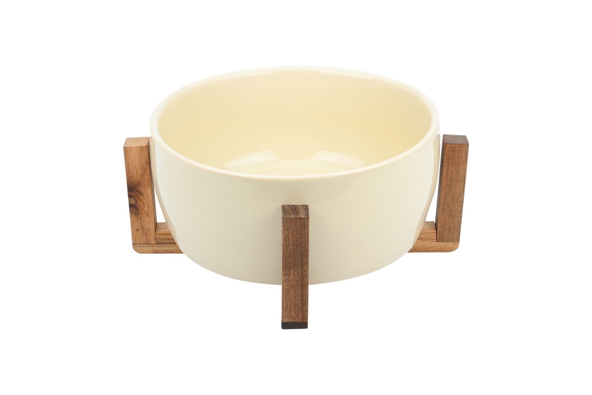 ESTIA ΣΑΛΑΤΙΕΡΑ ALLURE 28cm ΜΕ ΒΑΣΗ  IVORY