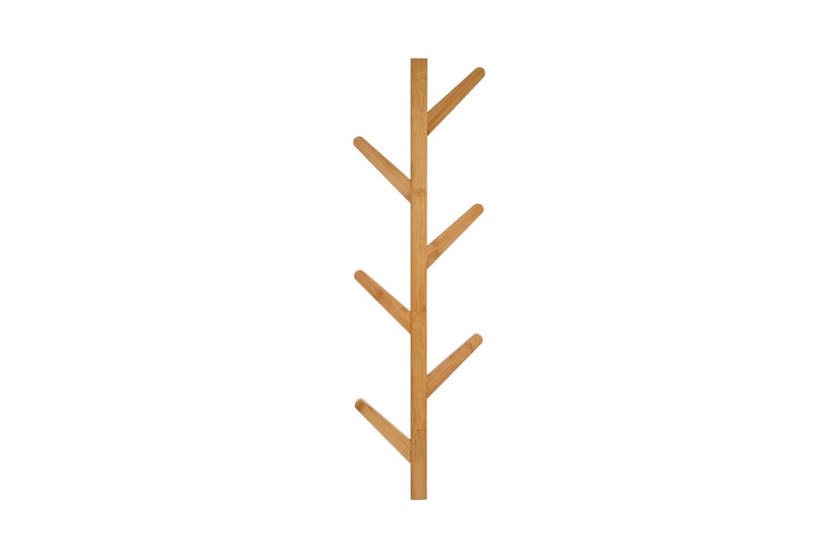 ESTIA ΚΡΕΜΑΣΤΡΑ ΤΟΙΧΟΥ BAMBOO ΚΑΘΕΤΗ 6 ΘΕΣΕΩΝ ΜΕ ΠΛΑΚΕ ΓΑΝΤΖΟΥΣ