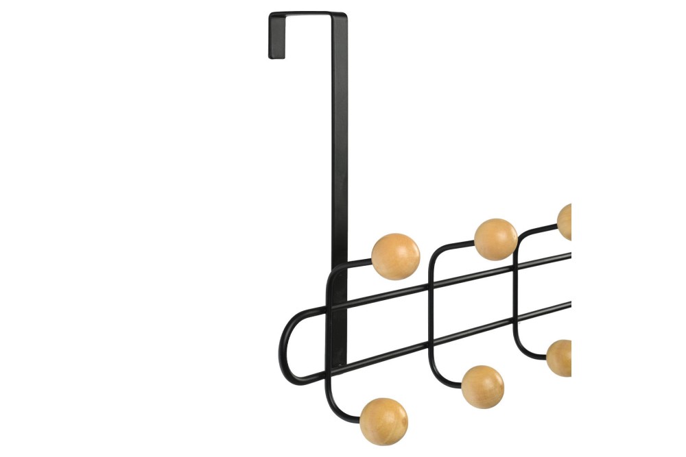 ESTIA ΚΡΕΜΑΣΤΡΑ ΠΟΡΤΑΣ ΜΕΤΑΛΛΙΚΗ 52x7.5x23cm 10 ΘΕΣΕΩΝ ΜΑΥΡΗ