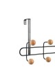 ESTIA ΚΡΕΜΑΣΤΡΑ ΠΟΡΤΑΣ ΜΕΤΑΛΛΙΚΗ 41X7.5X23cm 8 ΘΕΣΕΩΝ ΜΑΥΡΗ