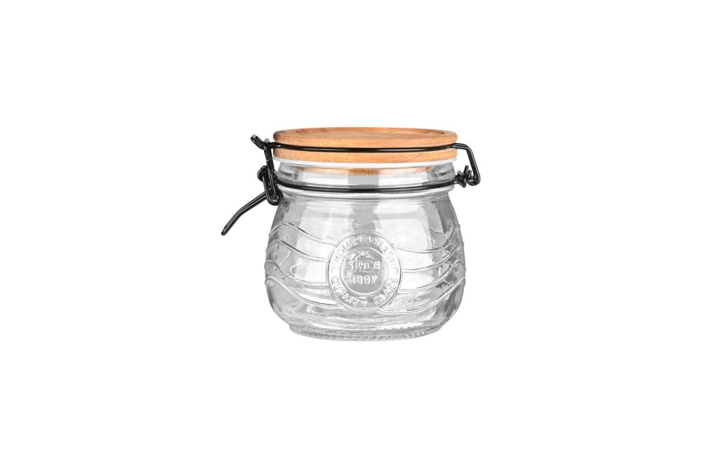 ESTIA ΔΟΧΕΙΟ ΑΠΟΘΗΚΕΥΣΗΣ ALLURE ΓΥΑΛΙΝΟ 500ml ΜΕ ΚΛΙΠ ΚΑΠΑΚΙ