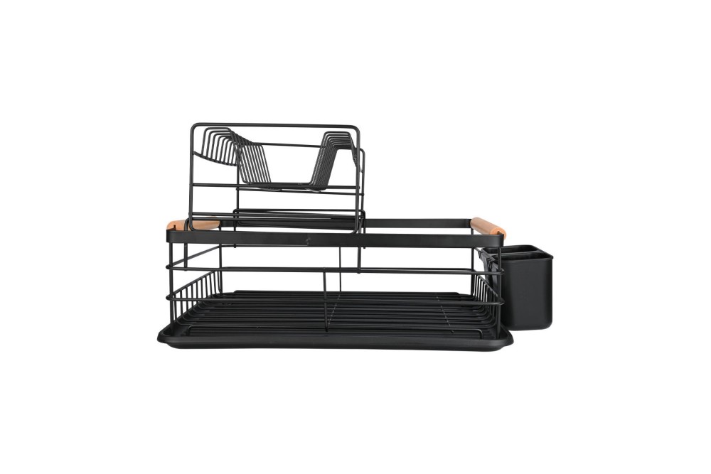 ESTIA ΠΙΑΤΟΘΗΚΗ BAMBOO ESSENTIALS ΔΙΩΡΟΦΗ ΜΕΤΑΛΛΙΚΗ ΜΑΥΡΗ ΜΕ BAMBOO ΛΑΒΕΣ