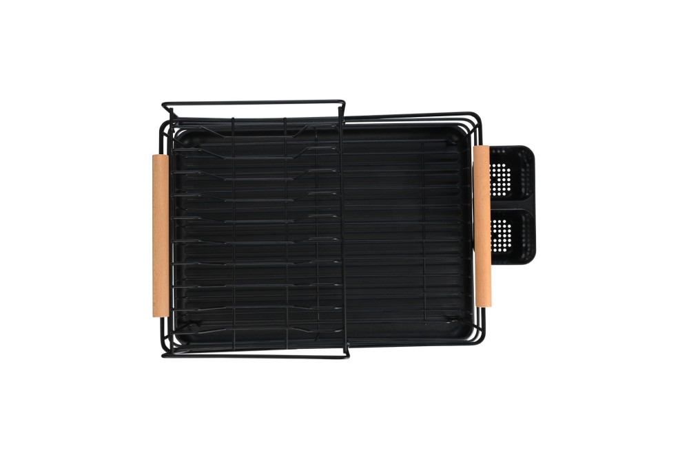 ESTIA ΠΙΑΤΟΘΗΚΗ BAMBOO ESSENTIALS ΔΙΩΡΟΦΗ ΜΕΤΑΛΛΙΚΗ ΜΑΥΡΗ ΜΕ BAMBOO ΛΑΒΕΣ