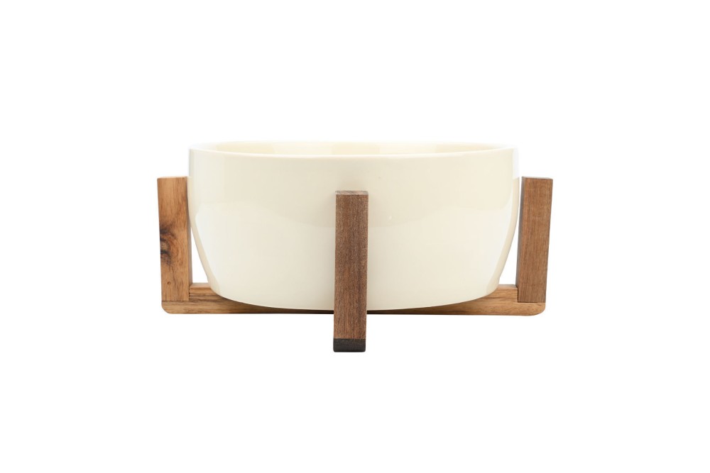 ESTIA ΣΑΛΑΤΙΕΡΑ ALLURE 28cm ΜΕ ΒΑΣΗ  IVORY