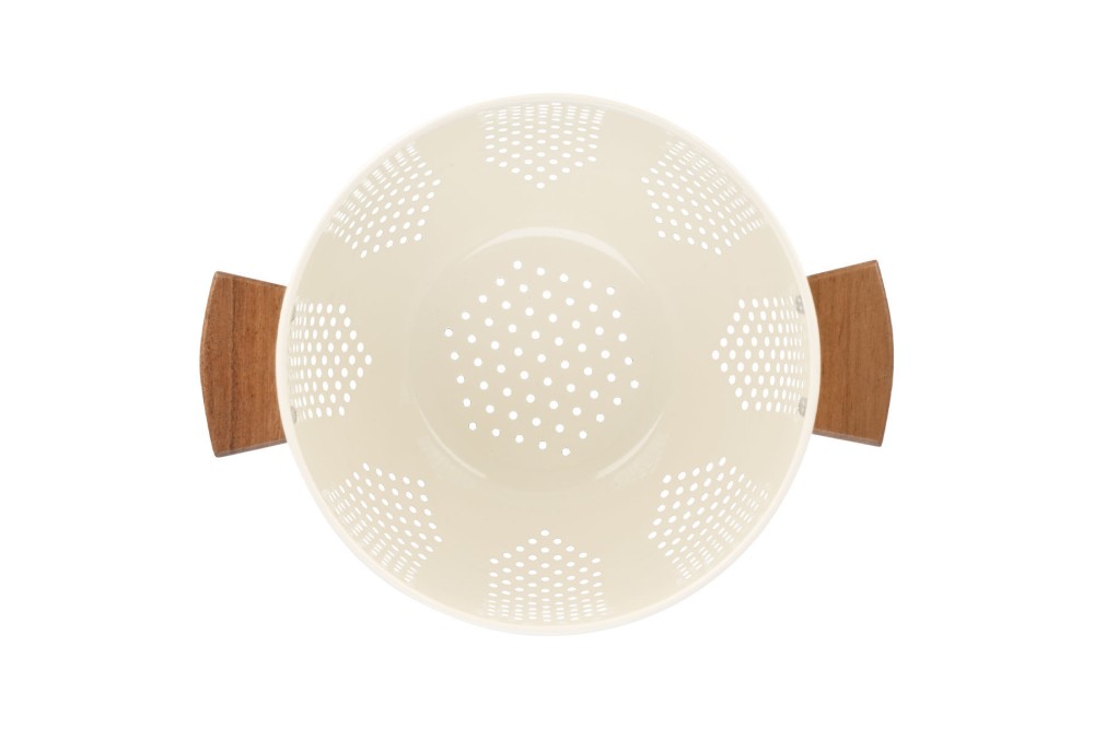 ESTIA ΣΟΥΡΩΤΗΡΙ ΖΥΜΑΡΙΚΩΝ ALLURE ΑΝΟΞΕΙΔΩΤΟ 22cm ΜΕ ΞΥΛΙΝΕΣ ΛΑΒΕΣ IVORY