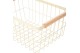 ESTIA ΚΑΛΑΘΙ ΟΡΓΑΝΩΣΗΣ ALLURE ΜΕΤΑΛΛΙΚΟ ΜΕ ΞΥΛΙΝΕΣ ΛΑΒΕΣ 28x20x14 IVORY