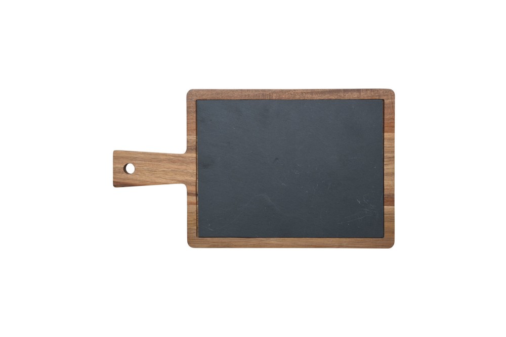 ESTIA ΠΛΑΤΩ ΣΕΡΒΙΡΙΣΜΑΤΟΣ ΣΧΙΣΤΟΛΙΘΟΥ ΜΕ ΞΥΛΙΝΗ ΒΑΣΗ ΑΚΑΚΙΑ 28x17cm