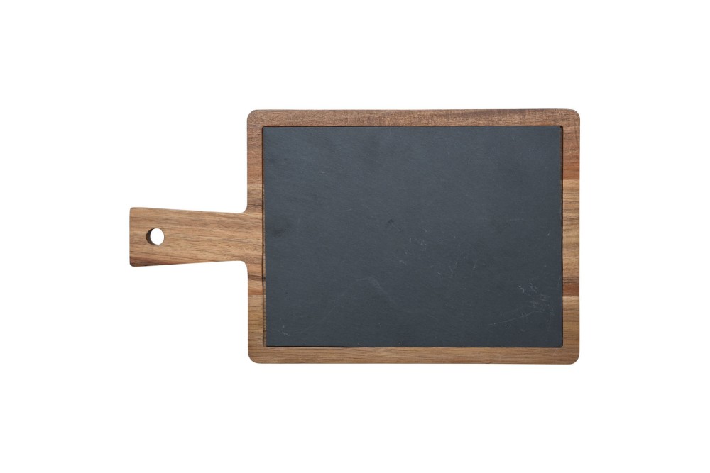 ESTIA ΠΛΑΤΩ ΣΕΡΒΙΡΙΣΜΑΤΟΣ ΣΧΙΣΤΟΛΙΘΟΥ ΜΕ ΞΥΛΙΝΗ ΒΑΣΗ ΑΚΑΚΙΑ 35x20cm