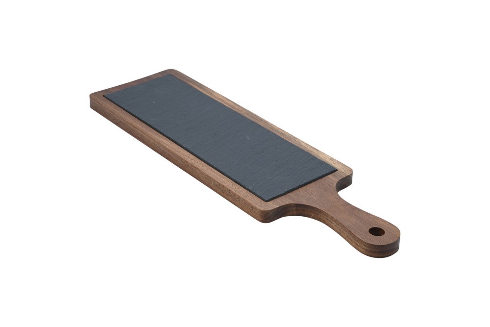 ESTIA ΠΛΑΤΩ ΣΕΡΒΙΡΙΣΜΑΤΟΣ ΣΧΙΣΤΟΛΙΘΟΥ ΜΕ ΞΥΛΙΝΗ ΒΑΣΗ ΑΚΑΚΙΑ 44x13cm