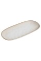 ESTIA ΠΙΑΤΕΛΑ ΟΒΑΛ VIGNETTE STONEWARE 31cm IVORY