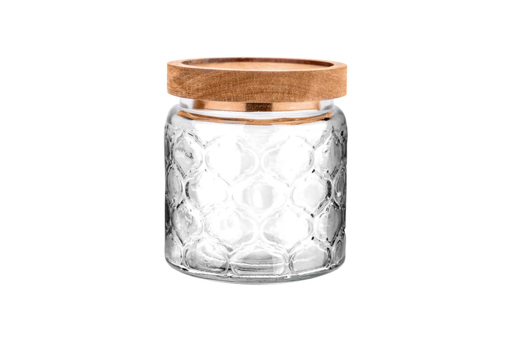 ESTIA ΔΟΧΕΙΟ ΑΠΟΘΗΚΕΥΣΗΣ ALLURE ΓΥΑΛΙΝΟ 500ml 11x10cm ΑΝΑΓΛΥΦΟ