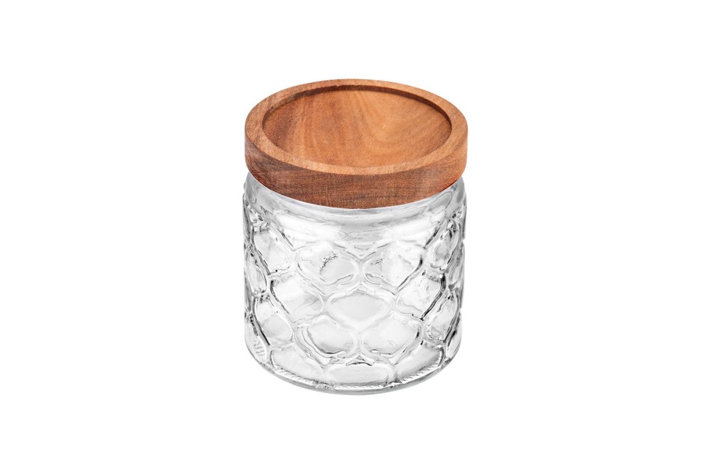 ESTIA ΔΟΧΕΙΟ ΑΠΟΘΗΚΕΥΣΗΣ ALLURE ΓΥΑΛΙΝΟ 500ml 11x10cm ΑΝΑΓΛΥΦΟ