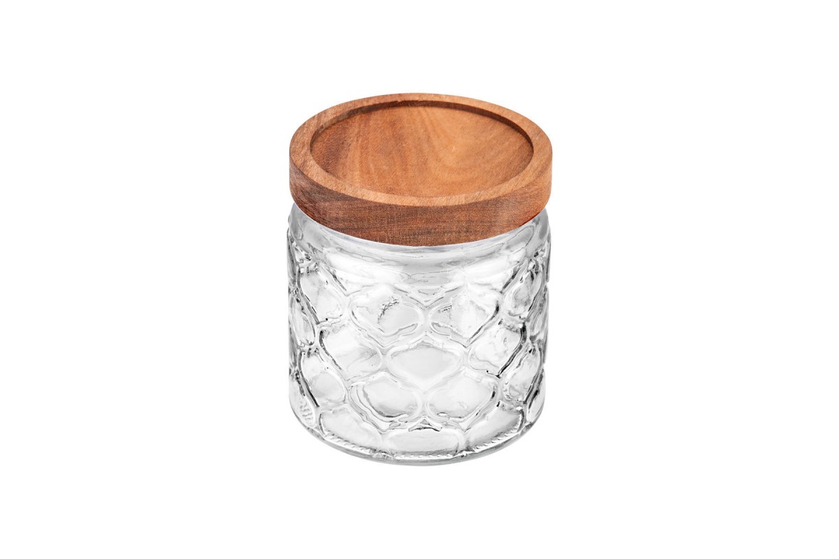 ESTIA ΔΟΧΕΙΟ ΑΠΟΘΗΚΕΥΣΗΣ ALLURE ΓΥΑΛΙΝΟ 500ml 11x10cm ΑΝΑΓΛΥΦΟ