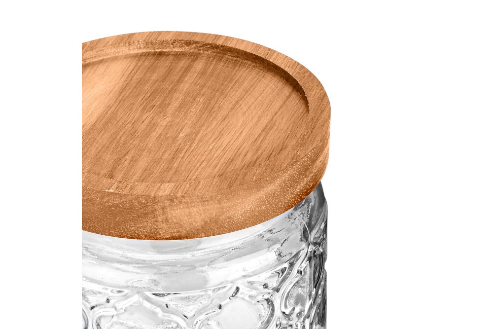 ESTIA ΔΟΧΕΙΟ ΑΠΟΘΗΚΕΥΣΗΣ ALLURE ΓΥΑΛΙΝΟ 700ml 14x10cm ΑΝΑΓΛΥΦΟ