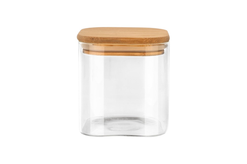 ESTIA ΔΟΧΕΙΟ ΑΠΟΘΗΚΕΥΣΗΣ BAMBOO ESSENTIALS 550ml ΓΥΑΛΙΝΟ ΜΕ ΚΑΠΆΚΙ