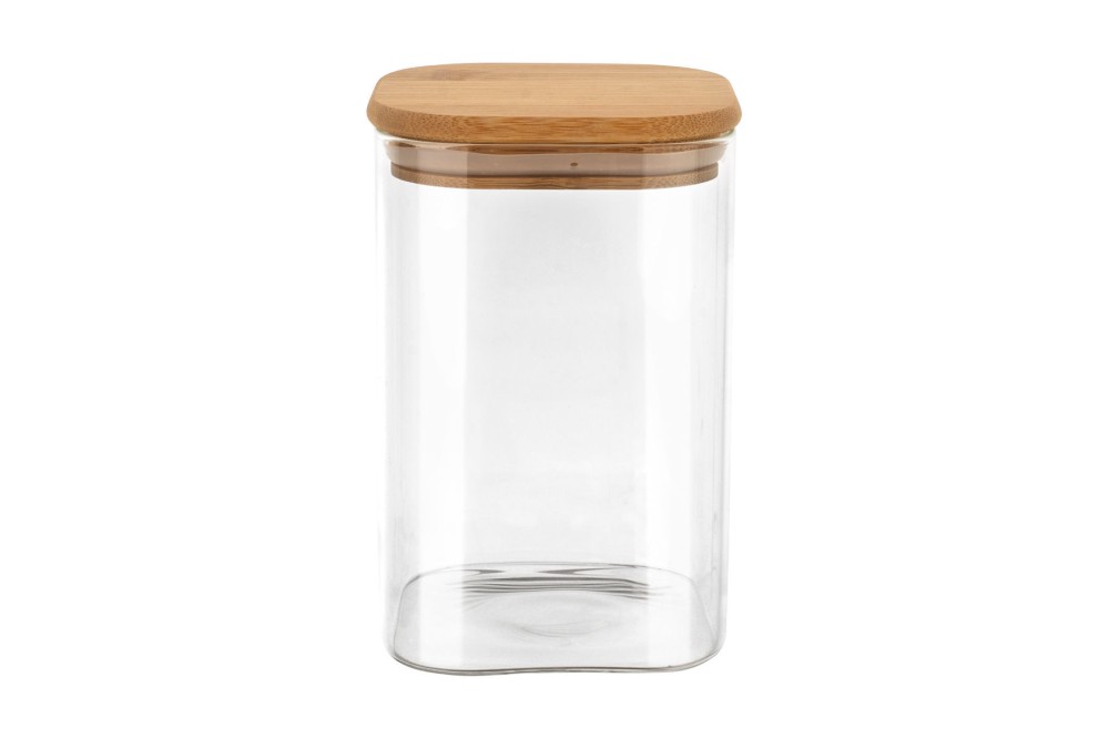 ESTIA ΔΟΧΕΙΟ ΑΠΟΘΗΚΕΥΣΗΣ BAMBOO ESSENTIALS 950ml ΓΥΑΛΙΝΟ ΜΕ ΚΑΠΆΚΙ