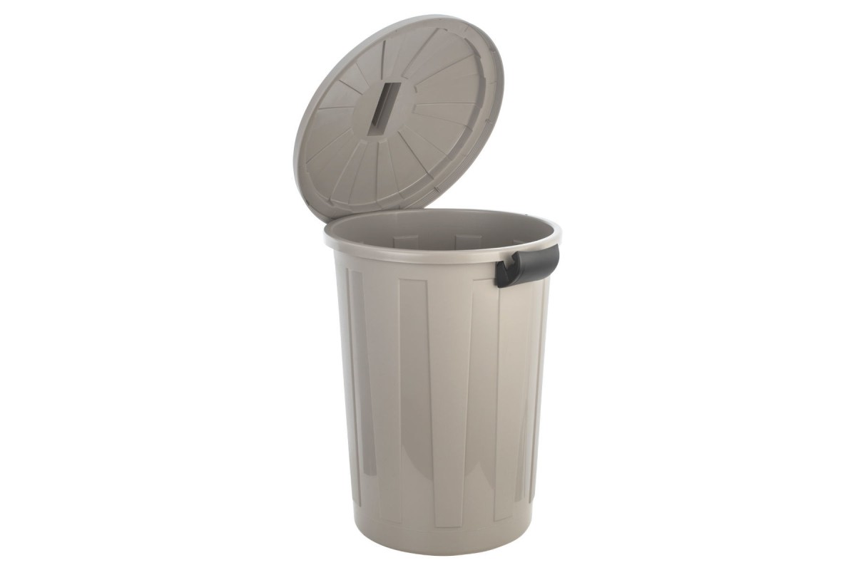 ESTIA ΚΑΔΟΣ ΑΠΟΡΡΙΜΑΤΩΝ OUTBIN ΕΞΩΤΕΡΙΚΟΥ ΧΩΡΟΥ ΠΛΑΣΤΙΚΟΣ ΜΕ ΚΑΠΑΚΙ 60lt ΓΚΡΙ
