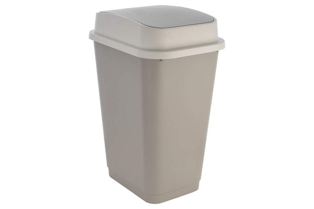 ESTIA ΚΑΔΟΣ ΑΠΟΡΡΙΜΑΤΩΝ FLIPTOP ΠΛΑΣΤΙΚΟΣ 50lt ΓΚΡΙ