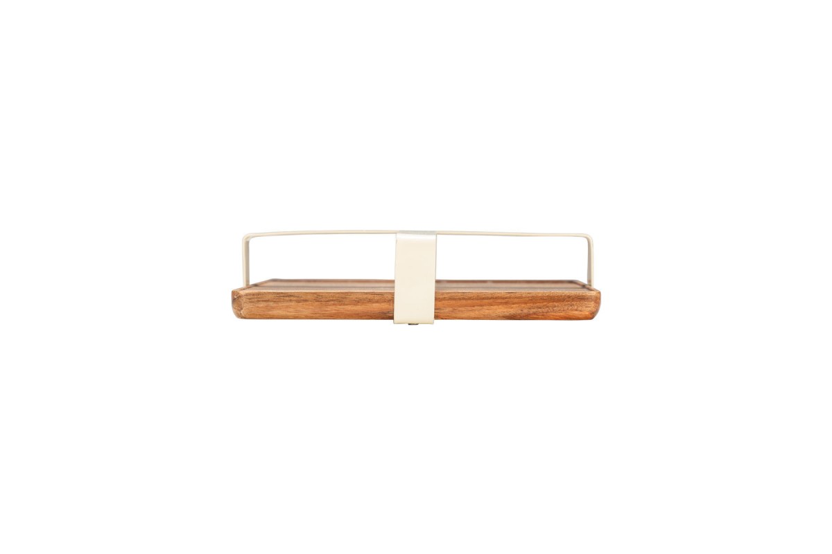 ESTIA ΧΑΡΤΟΠΕΤΣΕΤΟΘΗΚΗ ΤΕΤΡΑΓΩΝΗ ALLURE ΜΕΤΑΛΛΙΚΗ IVORY