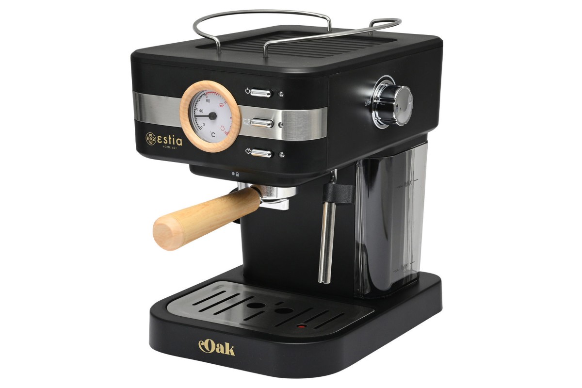 ESTIA ΜΗΧΑΝΗ ESPRESSO OAK 950w 15 bar 1.2lt ΜΑΥΡΗ