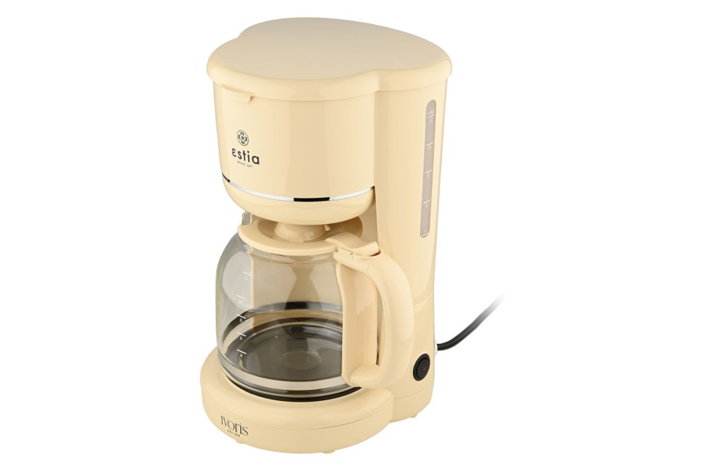 ESTIA ΚΑΦΕΤΙΕΡΑ ΦΙΛΤΡΟΥ IVORIS ΠΛΑΣΤΙΚΗ 900w ΜΕ ΓΥΑΛΙΝΗ ΚΑΝΑΤΑ 1.5lt