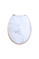 ESTIA ΚΑΠΑΚΙ ΛΕΚΑΝΗΣ MARBLE ΜΕ ΜΕΝΤΕΣΕΔΕΣ ΑΠΟ ΚΡΑΜΑ ΨΕΥΔΑΡΓΥΡΟΥ
