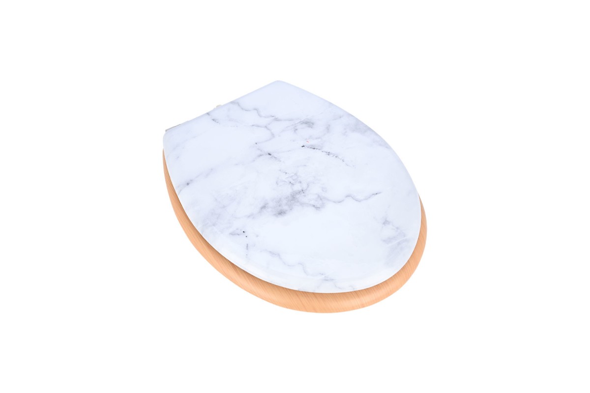 ESTIA ΚΑΠΑΚΙ ΛΕΚΑΝΗΣ MARBLE ΜΕ ΜΕΝΤΕΣΕΔΕΣ ΑΠΟ ΚΡΑΜΑ ΨΕΥΔΑΡΓΥΡΟΥ