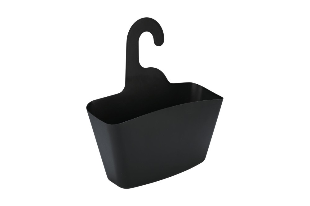 ESTIA ΘΗΚΗ ΟΡΓΑΝΩΣΗΣ ΜΠΑΝΙΟΥ ΚΡΕΜΑΣΤΗ 24x7x25cm ΜΑΥΡΗ