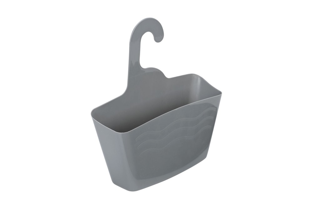 ESTIA ΘΗΚΗ ΟΡΓΑΝΩΣΗΣ ΜΠΑΝΙΟΥ ΚΡΕΜΑΣΤΗ 24x7x25cm ΓΚΡΙ