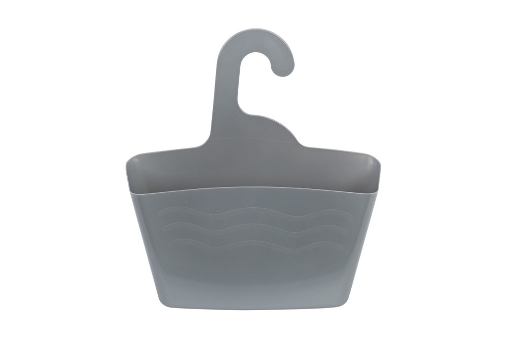 ESTIA ΘΗΚΗ ΟΡΓΑΝΩΣΗΣ ΜΠΑΝΙΟΥ ΚΡΕΜΑΣΤΗ 24x7x25cm ΓΚΡΙ