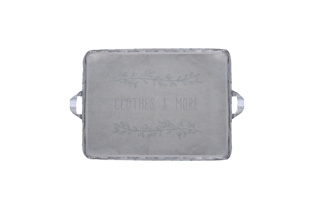 ESTIA ΘΗΚΗ ΑΠΟΘΗΚΕΥΣΗΣ NON WOVEN ΥΦΑΣΜΑΤΙΝΗ 50x40x30cm ΜΕ ΠΑΡΑΘΥΡΟ IVORY