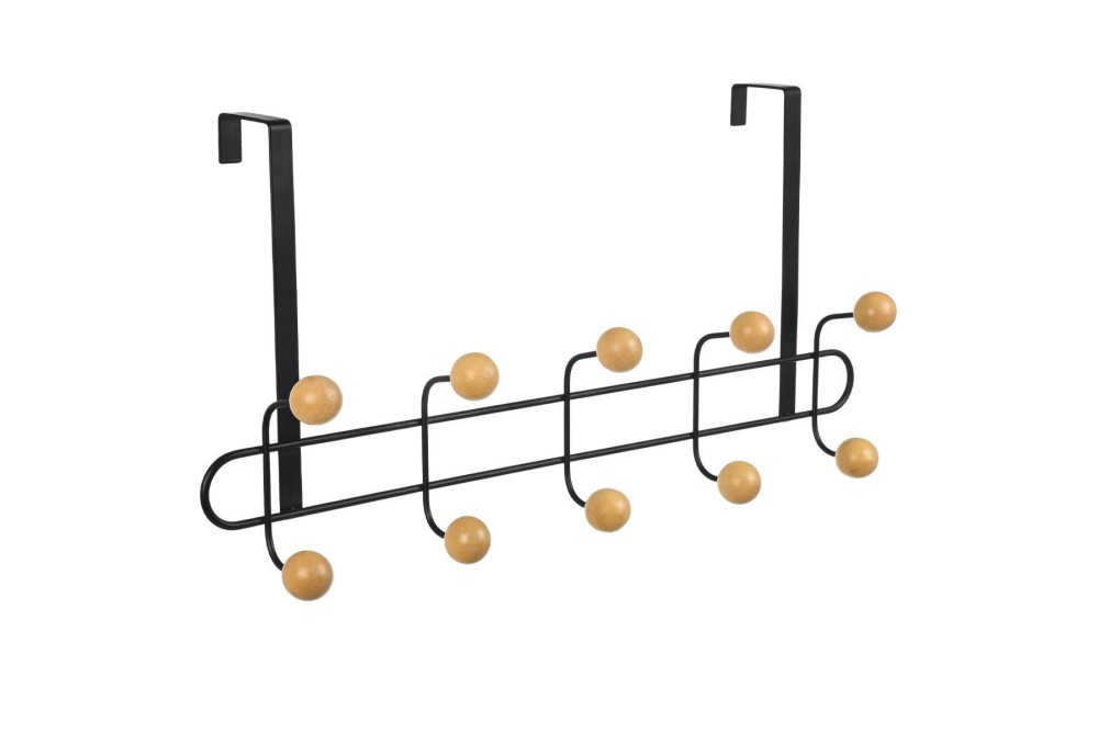 ESTIA ΚΡΕΜΑΣΤΡΑ ΠΟΡΤΑΣ ΜΕΤΑΛΛΙΚΗ 52x7.5x23cm 10 ΘΕΣΕΩΝ ΜΑΥΡΗ
