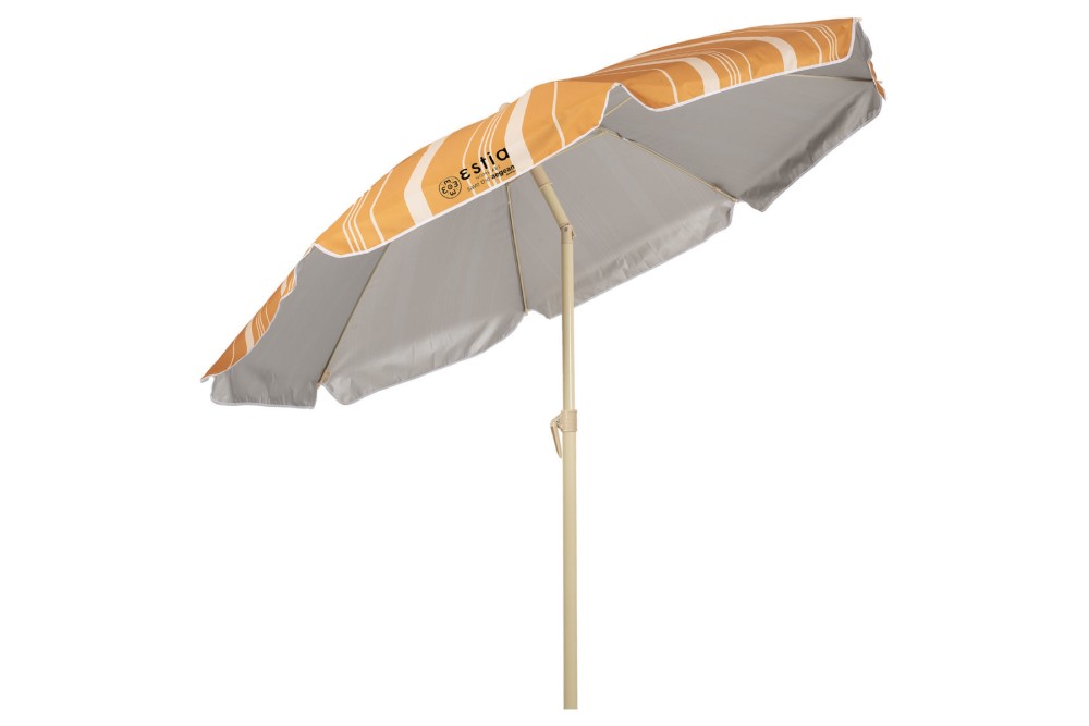 ESTIA ΟΜΠΡΕΛΑ ΘΑΛΑΣΣΗΣ SUNSCAPE MIRAGE ΜΕ ΠΡΟΣΤΑΣΙΑ UPF 50+ ΜΕΤΑΛΛΙΚΗ 2m